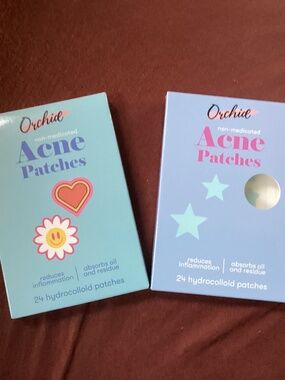 Orchid non-medicated hydrocolloid acne patches bundle 2 boxes, 24 patches NEW